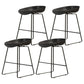 Modern Armless Backrest Counter Stool Iron Dessert Shop Bar Stool with Acrylic Seat Black 4 Piece Set Short Stool(18"H) Clearhalo 'Bar Furniture' 'Bar Stools' 'bar_stools' 'furn' 'furn_bar_stools' 'Furniture' 'furniture_bar_stools' 'Kitchen & Dining Furniture' 5052502