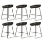 Modern Armless Backrest Counter Stool Iron Dessert Shop Bar Stool with Acrylic Seat Black 6 Piece Set Short Stool(18"H) Clearhalo 'Bar Furniture' 'Bar Stools' 'bar_stools' 'furn' 'furn_bar_stools' 'Furniture' 'furniture_bar_stools' 'Kitchen & Dining Furniture' 5052505