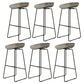 Modern Armless Backrest Counter Stool Iron Dessert Shop Bar Stool with Acrylic Seat Gray 6 Piece Set Bar Stool(30"H) Clearhalo 'Bar Furniture' 'Bar Stools' 'bar_stools' 'furn' 'furn_bar_stools' 'Furniture' 'furniture_bar_stools' 'Kitchen & Dining Furniture' 5052542