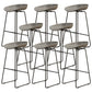 Modern Armless Backrest Counter Stool Iron Dessert Shop Bar Stool with Acrylic Seat Gray 8 Piece Set Bar Stool(30"H) Clearhalo 'Bar Furniture' 'Bar Stools' 'bar_stools' 'furn' 'furn_bar_stools' 'Furniture' 'furniture_bar_stools' 'Kitchen & Dining Furniture' 5052543