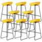 Modern Armless Backrest Counter Stool Iron Dessert Shop Bar Stool with Acrylic Seat Yellow 8 Piece Set Bar Stool(30"H) Clearhalo 'Bar Furniture' 'Bar Stools' 'bar_stools' 'furn' 'furn_bar_stools' 'Furniture' 'furniture_bar_stools' 'Kitchen & Dining Furniture' 5052567
