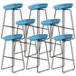 Modern Armless Backrest Counter Stool Iron Dessert Shop Bar Stool with Acrylic Seat Blue 8 Piece Set Bar Stool(30"H) Clearhalo 'Bar Furniture' 'Bar Stools' 'bar_stools' 'furn' 'furn_bar_stools' 'Furniture' 'furniture_bar_stools' 'Kitchen & Dining Furniture' 5052579