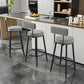 Modern Backrest Armless Counter Stool Iron Kitchen Bar Stool with Velvet Cushion Clearhalo 'Bar Furniture' 'Bar Stools' 'bar_stools' 'furn' 'furn_bar_stools' 'Furniture' 'furniture_bar_stools' 'Kitchen & Dining Furniture' 5052583