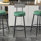 Modern Backrest Armless Counter Stool Iron Kitchen Bar Stool with Velvet Cushion Clearhalo 'Bar Furniture' 'Bar Stools' 'bar_stools' 'furn' 'furn_bar_stools' 'Furniture' 'furniture_bar_stools' 'Kitchen & Dining Furniture' 5052604