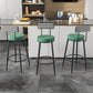 Modern Backrest Armless Counter Stool Iron Kitchen Bar Stool with Velvet Cushion Clearhalo 'Bar Furniture' 'Bar Stools' 'bar_stools' 'furn' 'furn_bar_stools' 'Furniture' 'furniture_bar_stools' 'Kitchen & Dining Furniture' 5052606