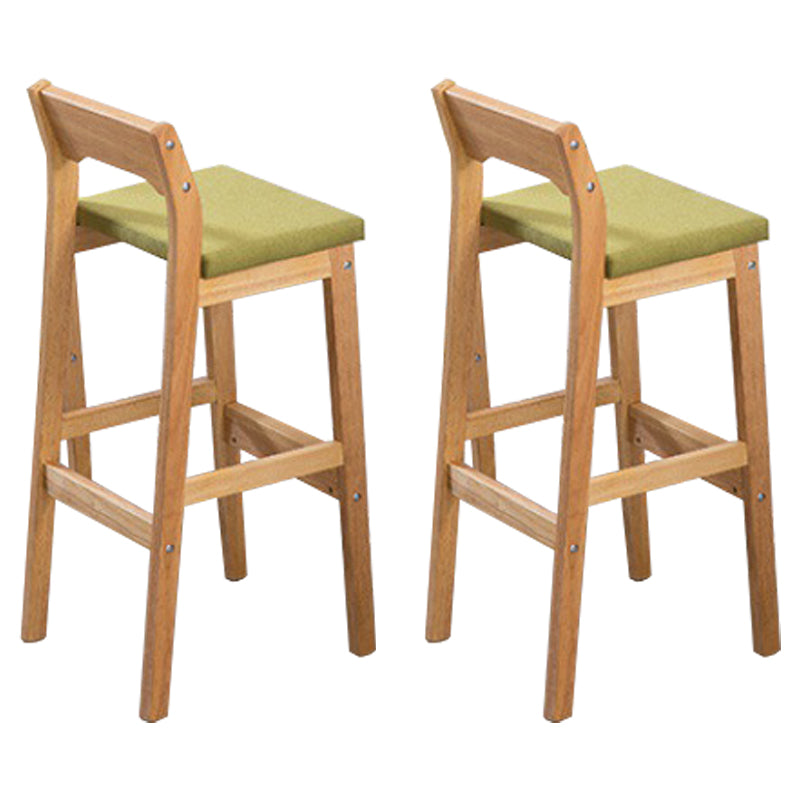 Modern Style Square Bar-stool Wooden Counter Bar Stool for Home Green 2 Piece Set Clearhalo 'Bar Furniture' 'Bar Stools' 'bar_stools' 'furn' 'furn_bar_stools' 'Furniture' 'furniture_bar_stools' 'Kitchen & Dining Furniture' 5052618