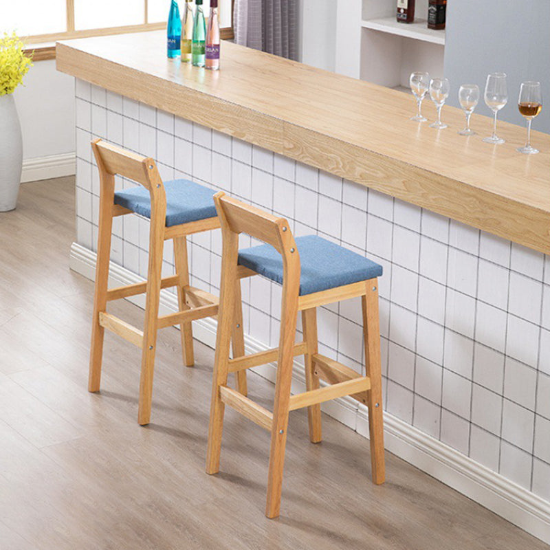 Modern Style Square Bar-stool Wooden Counter Bar Stool for Home Clearhalo 'Bar Furniture' 'Bar Stools' 'bar_stools' 'furn' 'furn_bar_stools' 'Furniture' 'furniture_bar_stools' 'Kitchen & Dining Furniture' 5052619
