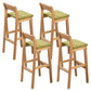 Modern Style Square Bar-stool Wooden Counter Bar Stool for Home Green 4 Piece Set Clearhalo 'Bar Furniture' 'Bar Stools' 'bar_stools' 'furn' 'furn_bar_stools' 'Furniture' 'furniture_bar_stools' 'Kitchen & Dining Furniture' 5052620