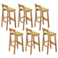 Modern Style Square Bar-stool Wooden Counter Bar Stool for Home Green 6 Piece Set Clearhalo 'Bar Furniture' 'Bar Stools' 'bar_stools' 'furn' 'furn_bar_stools' 'Furniture' 'furniture_bar_stools' 'Kitchen & Dining Furniture' 5052622