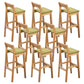 Modern Style Square Bar-stool Wooden Counter Bar Stool for Home Green 8 Piece Set Clearhalo 'Bar Furniture' 'Bar Stools' 'bar_stools' 'furn' 'furn_bar_stools' 'Furniture' 'furniture_bar_stools' 'Kitchen & Dining Furniture' 5052624