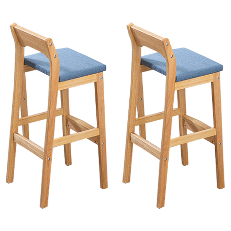Modern Style Square Bar-stool Wooden Counter Bar Stool for Home Blue 2 Piece Set Clearhalo 'Bar Furniture' 'Bar Stools' 'bar_stools' 'furn' 'furn_bar_stools' 'Furniture' 'furniture_bar_stools' 'Kitchen & Dining Furniture' 5052631