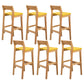 Modern Style Square Bar-stool Wooden Counter Bar Stool for Home Orange 6 Piece Set Clearhalo 'Bar Furniture' 'Bar Stools' 'bar_stools' 'furn' 'furn_bar_stools' 'Furniture' 'furniture_bar_stools' 'Kitchen & Dining Furniture' 5052637