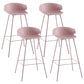 Nordic Style Metal Bar-stool Plastic Counter Bar Stool for Home Pink 4 Piece Set Clearhalo 'Bar Furniture' 'Bar Stools' 'bar_stools' 'furn' 'furn_bar_stools' 'Furniture' 'furniture_bar_stools' 'Kitchen & Dining Furniture' 5052643