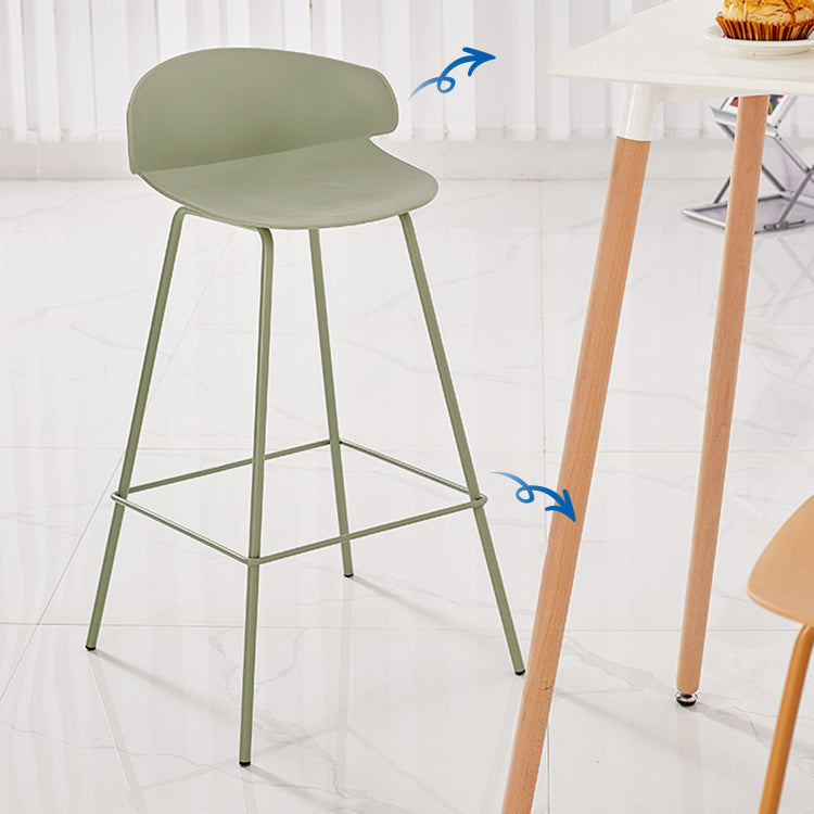 Nordic Style Metal Bar-stool Plastic Counter Bar Stool for Home Clearhalo 'Bar Furniture' 'Bar Stools' 'bar_stools' 'furn' 'furn_bar_stools' 'Furniture' 'furniture_bar_stools' 'Kitchen & Dining Furniture' 5052644
