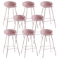 Nordic Style Metal Bar-stool Plastic Counter Bar Stool for Home Pink 8 Piece Set Clearhalo 'Bar Furniture' 'Bar Stools' 'bar_stools' 'furn' 'furn_bar_stools' 'Furniture' 'furniture_bar_stools' 'Kitchen & Dining Furniture' 5052646