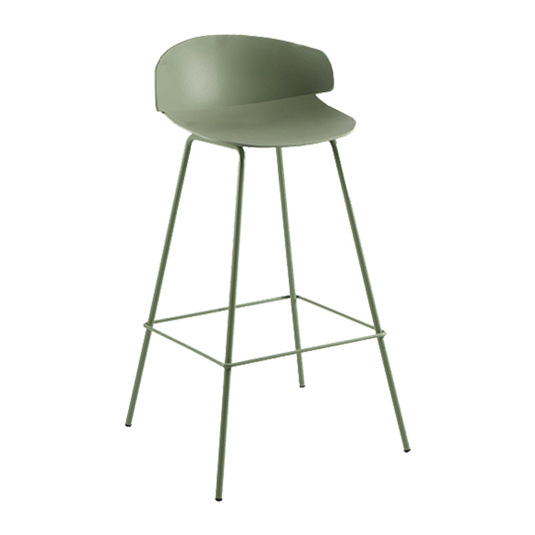 Nordic Style Metal Bar-stool Plastic Counter Bar Stool for Home Clearhalo 'Bar Furniture' 'Bar Stools' 'bar_stools' 'furn' 'furn_bar_stools' 'Furniture' 'furniture_bar_stools' 'Kitchen & Dining Furniture' 5052649