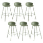 Nordic Style Metal Bar-stool Plastic Counter Bar Stool for Home Green 6 Piece Set Clearhalo 'Bar Furniture' 'Bar Stools' 'bar_stools' 'furn' 'furn_bar_stools' 'Furniture' 'furniture_bar_stools' 'Kitchen & Dining Furniture' 5052652