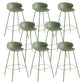 Nordic Style Metal Bar-stool Plastic Counter Bar Stool for Home Green 8 Piece Set Clearhalo 'Bar Furniture' 'Bar Stools' 'bar_stools' 'furn' 'furn_bar_stools' 'Furniture' 'furniture_bar_stools' 'Kitchen & Dining Furniture' 5052654