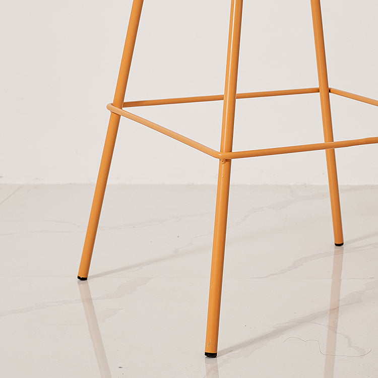 Nordic Style Metal Bar-stool Plastic Counter Bar Stool for Home Clearhalo 'Bar Furniture' 'Bar Stools' 'bar_stools' 'furn' 'furn_bar_stools' 'Furniture' 'furniture_bar_stools' 'Kitchen & Dining Furniture' 5052655