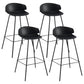 Nordic Style Metal Bar-stool Plastic Counter Bar Stool for Home Black 4 Piece Set Clearhalo 'Bar Furniture' 'Bar Stools' 'bar_stools' 'furn' 'furn_bar_stools' 'Furniture' 'furniture_bar_stools' 'Kitchen & Dining Furniture' 5052659
