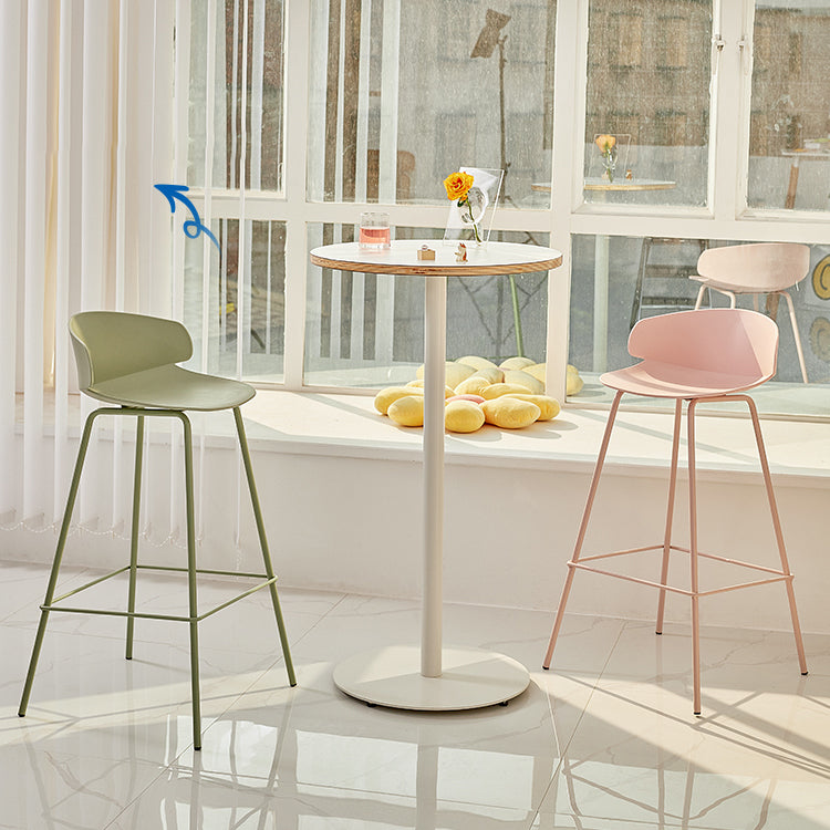 Nordic Style Metal Bar-stool Plastic Counter Bar Stool for Home Clearhalo 'Bar Furniture' 'Bar Stools' 'bar_stools' 'furn' 'furn_bar_stools' 'Furniture' 'furniture_bar_stools' 'Kitchen & Dining Furniture' 5052660