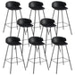 Nordic Style Metal Bar-stool Plastic Counter Bar Stool for Home Black 8 Piece Set Clearhalo 'Bar Furniture' 'Bar Stools' 'bar_stools' 'furn' 'furn_bar_stools' 'Furniture' 'furniture_bar_stools' 'Kitchen & Dining Furniture' 5052662