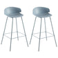 Nordic Style Metal Bar-stool Plastic Counter Bar Stool for Home Blue 2 Piece Set Clearhalo 'Bar Furniture' 'Bar Stools' 'bar_stools' 'furn' 'furn_bar_stools' 'Furniture' 'furniture_bar_stools' 'Kitchen & Dining Furniture' 5052663