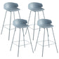 Nordic Style Metal Bar-stool Plastic Counter Bar Stool for Home Blue 4 Piece Set Clearhalo 'Bar Furniture' 'Bar Stools' 'bar_stools' 'furn' 'furn_bar_stools' 'Furniture' 'furniture_bar_stools' 'Kitchen & Dining Furniture' 5052664