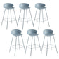 Nordic Style Metal Bar-stool Plastic Counter Bar Stool for Home Blue 6 Piece Set Clearhalo 'Bar Furniture' 'Bar Stools' 'bar_stools' 'furn' 'furn_bar_stools' 'Furniture' 'furniture_bar_stools' 'Kitchen & Dining Furniture' 5052665