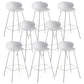 Nordic Style Metal Bar-stool Plastic Counter Bar Stool for Home White 8 Piece Set Clearhalo 'Bar Furniture' 'Bar Stools' 'bar_stools' 'furn' 'furn_bar_stools' 'Furniture' 'furniture_bar_stools' 'Kitchen & Dining Furniture' 5052670