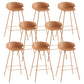 Nordic Style Metal Bar-stool Plastic Counter Bar Stool for Home Orange 8 Piece Set Clearhalo 'Bar Furniture' 'Bar Stools' 'bar_stools' 'furn' 'furn_bar_stools' 'Furniture' 'furniture_bar_stools' 'Kitchen & Dining Furniture' 5052674