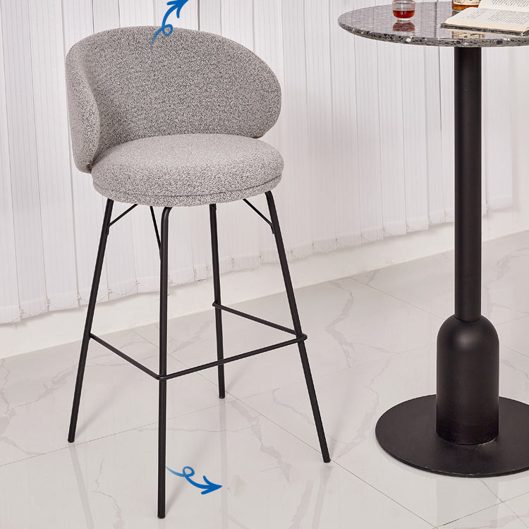 Modern Style Metal Bar-stool Bucket Counter Bar Stool for Home Clearhalo 'Bar Furniture' 'Bar Stools' 'bar_stools' 'furn' 'furn_bar_stools' 'Furniture' 'furniture_bar_stools' 'Kitchen & Dining Furniture' 5052678
