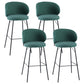 Modern Style Metal Bar-stool Bucket Counter Bar Stool for Home Blackish Green 4 Piece Set Clearhalo 'Bar Furniture' 'Bar Stools' 'bar_stools' 'furn' 'furn_bar_stools' 'Furniture' 'furniture_bar_stools' 'Kitchen & Dining Furniture' 5052679