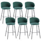 Modern Style Metal Bar-stool Bucket Counter Bar Stool for Home Blackish Green 6 Piece Set Clearhalo 'Bar Furniture' 'Bar Stools' 'bar_stools' 'furn' 'furn_bar_stools' 'Furniture' 'furniture_bar_stools' 'Kitchen & Dining Furniture' 5052681