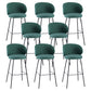 Modern Style Metal Bar-stool Bucket Counter Bar Stool for Home Blackish Green 8 Piece Set Clearhalo 'Bar Furniture' 'Bar Stools' 'bar_stools' 'furn' 'furn_bar_stools' 'Furniture' 'furniture_bar_stools' 'Kitchen & Dining Furniture' 5052682