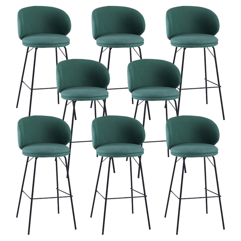 Modern Style Metal Bar-stool Bucket Counter Bar Stool for Home Blackish Green 8 Piece Set Clearhalo 'Bar Furniture' 'Bar Stools' 'bar_stools' 'furn' 'furn_bar_stools' 'Furniture' 'furniture_bar_stools' 'Kitchen & Dining Furniture' 5052682