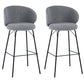 Modern Style Metal Bar-stool Bucket Counter Bar Stool for Home Grey 2 Piece Set Clearhalo 'Bar Furniture' 'Bar Stools' 'bar_stools' 'furn' 'furn_bar_stools' 'Furniture' 'furniture_bar_stools' 'Kitchen & Dining Furniture' 5052684