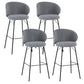 Modern Style Metal Bar-stool Bucket Counter Bar Stool for Home Grey 4 Piece Set Clearhalo 'Bar Furniture' 'Bar Stools' 'bar_stools' 'furn' 'furn_bar_stools' 'Furniture' 'furniture_bar_stools' 'Kitchen & Dining Furniture' 5052686