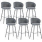 Modern Style Metal Bar-stool Bucket Counter Bar Stool for Home Grey 6 Piece Set Clearhalo 'Bar Furniture' 'Bar Stools' 'bar_stools' 'furn' 'furn_bar_stools' 'Furniture' 'furniture_bar_stools' 'Kitchen & Dining Furniture' 5052688