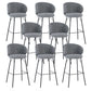 Modern Style Metal Bar-stool Bucket Counter Bar Stool for Home Grey 8 Piece Set Clearhalo 'Bar Furniture' 'Bar Stools' 'bar_stools' 'furn' 'furn_bar_stools' 'Furniture' 'furniture_bar_stools' 'Kitchen & Dining Furniture' 5052690