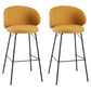 Modern Style Metal Bar-stool Bucket Counter Bar Stool for Home Yellow 2 Piece Set Clearhalo 'Bar Furniture' 'Bar Stools' 'bar_stools' 'furn' 'furn_bar_stools' 'Furniture' 'furniture_bar_stools' 'Kitchen & Dining Furniture' 5052701