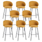 Modern Style Metal Bar-stool Bucket Counter Bar Stool for Home Yellow 8 Piece Set Clearhalo 'Bar Furniture' 'Bar Stools' 'bar_stools' 'furn' 'furn_bar_stools' 'Furniture' 'furniture_bar_stools' 'Kitchen & Dining Furniture' 5052704