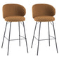 Modern Style Metal Bar-stool Bucket Counter Bar Stool for Home Brown 2 Piece Set Clearhalo 'Bar Furniture' 'Bar Stools' 'bar_stools' 'furn' 'furn_bar_stools' 'Furniture' 'furniture_bar_stools' 'Kitchen & Dining Furniture' 5052705