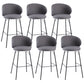 Modern Style Metal Bar-stool Bucket Counter Bar Stool for Home Light Gray 6 Piece Set Clearhalo 'Bar Furniture' 'Bar Stools' 'bar_stools' 'furn' 'furn_bar_stools' 'Furniture' 'furniture_bar_stools' 'Kitchen & Dining Furniture' 5052711