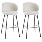 Modern Style Metal Bar-stool Bucket Counter Bar Stool for Home White 2 Piece Set Clearhalo 'Bar Furniture' 'Bar Stools' 'bar_stools' 'furn' 'furn_bar_stools' 'Furniture' 'furniture_bar_stools' 'Kitchen & Dining Furniture' 5052713