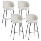 Modern Style Metal Bar-stool Bucket Counter Bar Stool for Home White 4 Piece Set Clearhalo 'Bar Furniture' 'Bar Stools' 'bar_stools' 'furn' 'furn_bar_stools' 'Furniture' 'furniture_bar_stools' 'Kitchen & Dining Furniture' 5052714