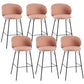 Modern Style Metal Bar-stool Bucket Counter Bar Stool for Home Pink 6 Piece Set Clearhalo 'Bar Furniture' 'Bar Stools' 'bar_stools' 'furn' 'furn_bar_stools' 'Furniture' 'furniture_bar_stools' 'Kitchen & Dining Furniture' 5052719