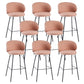 Modern Style Metal Bar-stool Bucket Counter Bar Stool for Home Pink 8 Piece Set Clearhalo 'Bar Furniture' 'Bar Stools' 'bar_stools' 'furn' 'furn_bar_stools' 'Furniture' 'furniture_bar_stools' 'Kitchen & Dining Furniture' 5052720