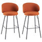 Modern Style Metal Bar-stool Bucket Counter Bar Stool for Home Orange 2 Piece Set Clearhalo 'Bar Furniture' 'Bar Stools' 'bar_stools' 'furn' 'furn_bar_stools' 'Furniture' 'furniture_bar_stools' 'Kitchen & Dining Furniture' 5052721