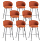 Modern Style Metal Bar-stool Bucket Counter Bar Stool for Home Orange 8 Piece Set Clearhalo 'Bar Furniture' 'Bar Stools' 'bar_stools' 'furn' 'furn_bar_stools' 'Furniture' 'furniture_bar_stools' 'Kitchen & Dining Furniture' 5052724